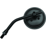 BikeMaster 600803 3in Adjustable Round Mirror 10mm - Each - Black
