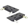 RockJock Jeep CJ Front Leaf Spring Plates For 2in Springs w/ Shock and Sway Bar Mounts Pair