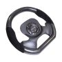NRG Carbon Fiber Steering Wheel (320mm) CF Center Plate & Two-Tone Carbon w/Suede Trim Handles
