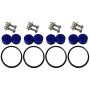 Torque Solution Billet Bumper Quick Release Kit Combo (Blue): Universal