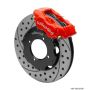 Wilwood 140-15912-DR Dynalite Front Big Brake Kit 11.00in SRP Drilled & Slotted Rotors - Red