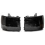 Raxiom S518299 07-14 GMC Sierra 1500/2500 HD/3500 HD Axial OEM Rep Headlights- Chrome Housing- Smoked Lens