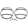 Kentrol 07-18 Jeep Wrangler JK Euro Headlight Guards Pair - Textured Black