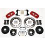 Wilwood 140-10951-DR AERO4 Rear P-Brake Kit 14.00in Drill Red Mopar/Dana 2.36in Off w/Snap Ring Brng