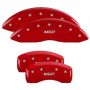 MGP 4 Caliper Covers Engraved Front & Rear MGP Red Finish Silver Characters 2019 Ford Edge