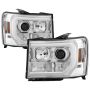 SPYDER 5083647 Projector Headlights - Version 2 - Light Bar DRL LED - Chrome