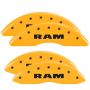 MGP 55002SRAMYL 4 Caliper Covers Engraved Front & Rear RAM Yellow finish black ch