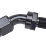 Russell Performance -6 AN 45 Degree Hose End Without Socket - Polished and Black