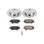 PowerStop KOE6501 OE Stock Replacement Low-Dust Ceramic Brake Pad and Rotor Kit