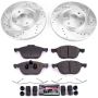 PowerStop K7884 Z23 Daily Driver Carbon-Fiber Ceramic Brake Pad and Drilled & Slotted Rotor Kit