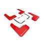 Rally Armor MF58-UR-RD/WH Red Mud Flap/White Logo