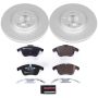 PowerStop ESK5608 Genuine Geomet Coated Rotors, ECE-R90 Brake Pads + Hardware Kit