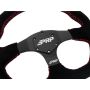 PRP Seats G253 PRP Suede D-Shape Steering Wheel - Red
