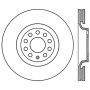 StopTech 01-09 Audi A4 Sport Slotted & Drilled Front Right Cryo Rotor
