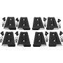 Kentrol 07-18 Jeep Wrangler JK Door Hinge Set 8 Pieces 4 Door - Powdercoat Black