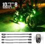 XKGLOW XK034017 XK Glow Flex Strips 7 Color LED Accent Light Motorcycle/ATV Kit (10xCompact Pods + 8x10In)