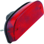 Bikers Choice 491307 Replacement Custom Fatbob Rear Taillight W/Red Lens
