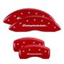 MGP 14006SIMPRD 4 Caliper Covers Engraved Front & Rear Impala Red finish silver ch