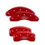 MGP 10106SFRDRD 4 Caliper Covers Engraved Front & Rear Oval logo/Ford Red finish silver ch