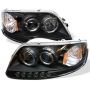 SPYDER 5010261 1PC Projector Headlights - LED Halo - Amber Reflector - Black