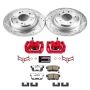 PowerStop KC709-26 Z26 Street Performance Ceramic Brake Pad, Drilled Slotted Rotor, and Caliper Kit