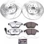 PowerStop K2259-26 Z26 Street Performance Ceramic Brake Pad and Drilled & Slotted Rotor Kit