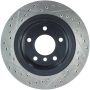 Stoptech 127.34049L Power Slot 00 BMW 323 / 01-07 325 / 99-00 328 Series Rear Left Drilled & Slotted Rotor