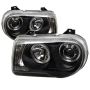 SPYDER 5009135 Projector Headlights - LED Halo - Black