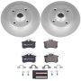 PowerStop ESK369 Genuine Geomet Coated Rotors, ECE-R90 Brake Pads + Hardware Kit