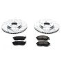 PowerStop K5217 Z23 Daily Driver Carbon-Fiber Ceramic Brake Pad and Drilled & Slotted Rotor Kit