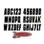 Hardline BLK350EC Boat Lettering Registration Kit 3 in. - 350 Black Solid