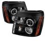 SPYDER 5042286 Projector Headlights - LED Halo - DRL - Black
