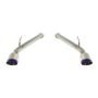 Remark 2017+ Infiniti Q60 Axle Back Exhaust w/Burnt Stainless Single Wall Tip