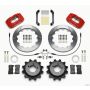 Wilwood 140-13013-R Dynapro Radial Rear Kit 12.88in Red 2006-2007 Subaru WRX w/Lines