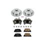 PowerStop KCOE2319 OE Stock Replacement Low-Dust Ceramic Brake Pad, Rotor and Caliper Kit