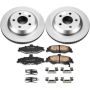 PowerStop CRK1568 Genuine Geomet Coated Rotor and Low-Dust Ceramic Brake Pad Kit