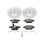 PowerStop ESK2963 Genuine Geomet Coated Rotors, ECE-R90 Brake Pads + Hardware Kit
