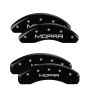 MGP 32014SMOPBK 4 Caliper Covers Engraved Front & Rear MOPAR Black finish silver ch