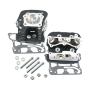 S&S Cycle 900-3249 2006 Dyna 91cc .032in Manifold Surface Cylinder Heads - Wrinkle Black