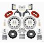 Wilwood 140-12465-DR Narrow Superlite 6R Front Hub Kit 14.00in Drill Red 59-64 Chevy Impala / 63-64 Corvette