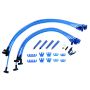 Moroso 72752 Chevrolet Small Block Ignition Wire Dress-Up Kit - HEI - Blue Max - Spiral Core