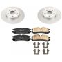 PowerStop CRK1567 Genuine Geomet Coated Rotor and Low-Dust Ceramic Brake Pad Kit