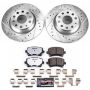PowerStop K2261-26 Z26 Street Performance Ceramic Brake Pad and Drilled & Slotted Rotor Kit