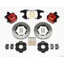 Wilwood 140-10208-DR Combination Parking Brake Rear Kit 11.00in Drilled Red Civic / Integra Drum 2.46 Hub Offset