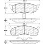 Stoptech 309.05910 Sport Brake Pads w/Shims and Hardware - Front