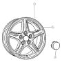 Mopar 52110398AA CAP, Wheel Center