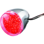 Bikers Choice 493235 Chrome LED Rear Billet Turn Signal Red Dual Circuit Clear Lens Universal Custom