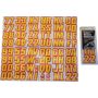 Hardline YERED500 Snowmobile Lettering Registration Kit 2 in. - 500 Yellow/Red