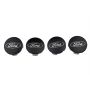 Ford Racing M-1096K-BCS Ford Car Black And Chrome Wheel Center Cap Kit-Satin