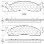 Stoptech 309.09650 Sport Brake Pads w/Shims and Hardware - Front